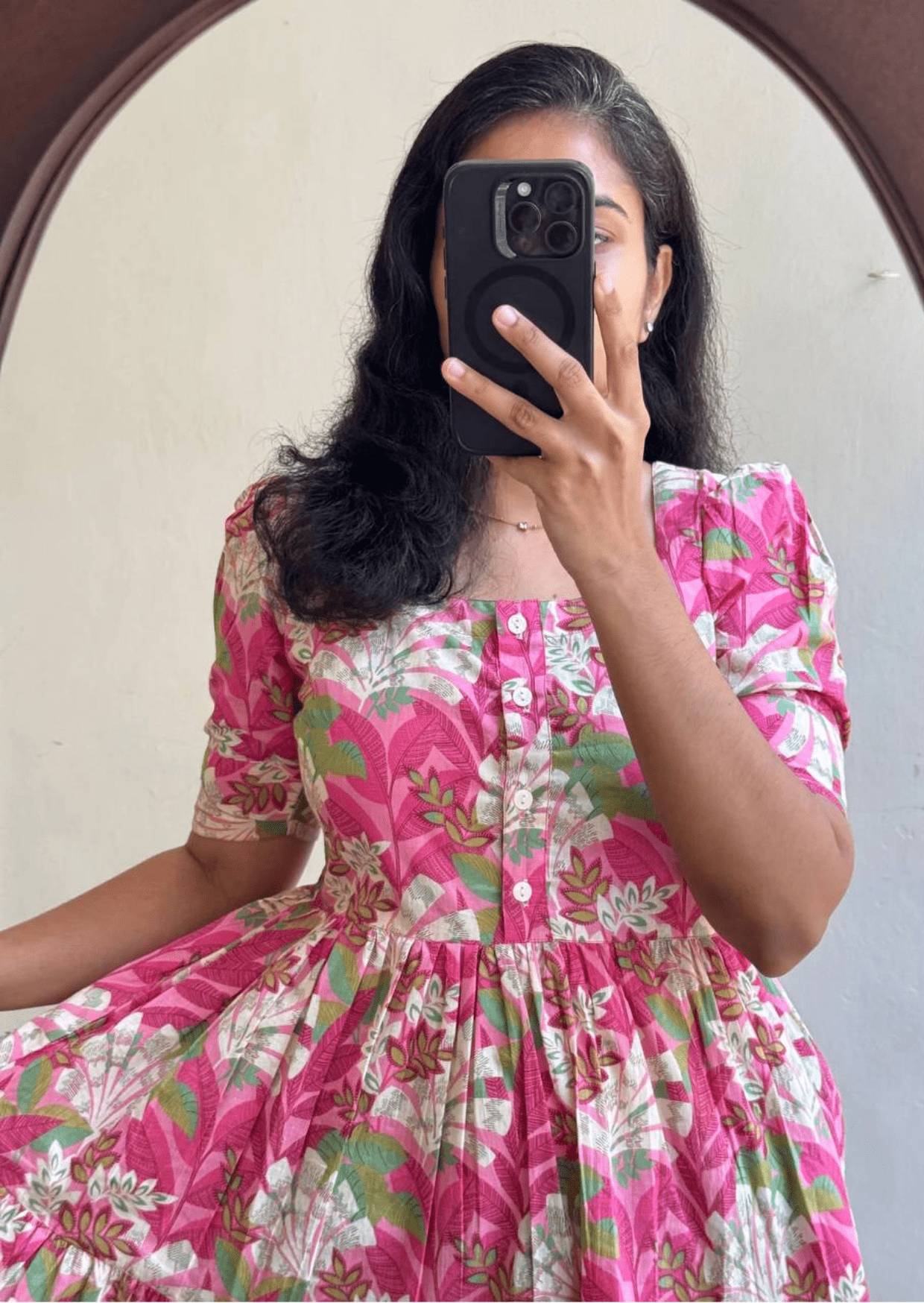 timeless floral soft cotton midi dress - yooneck