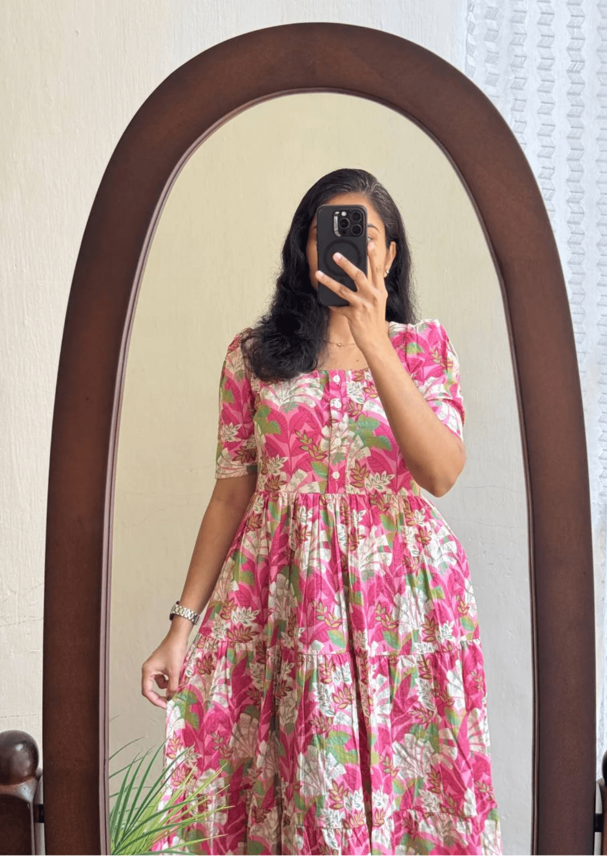 Timeless Floral Soft Cotton Midi Dress - Yooneck
