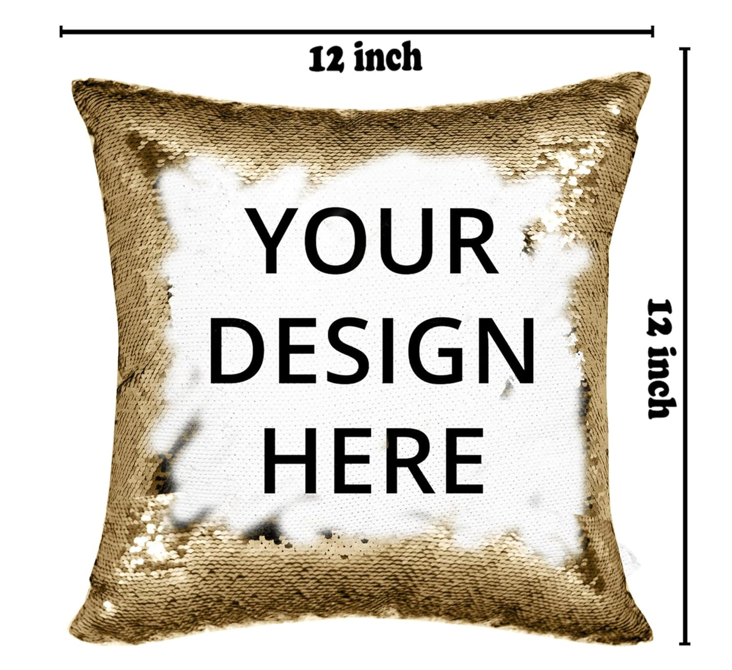 yooneck golden magic sequin photo cushion - yooneck