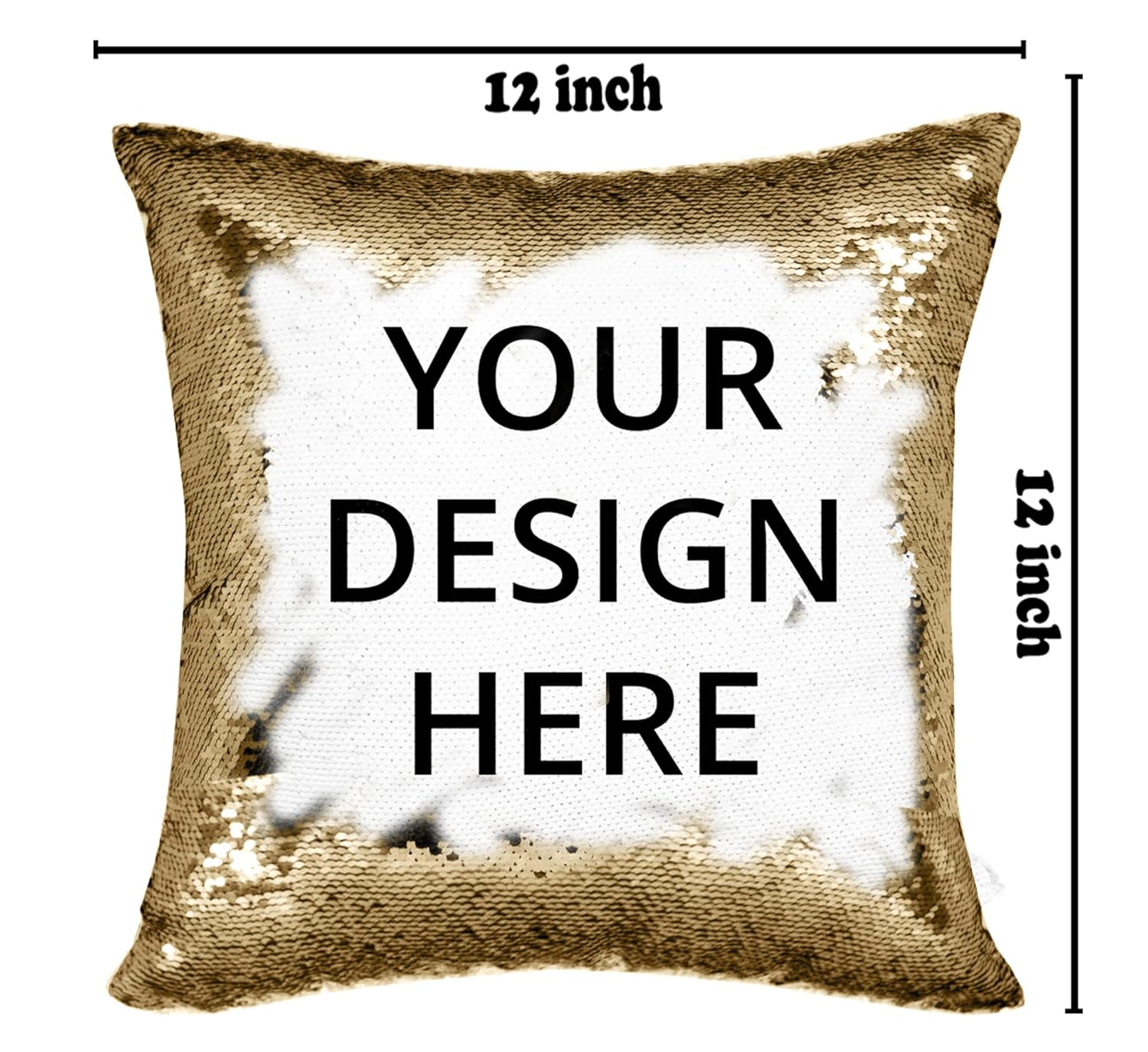 Yooneck Golden Magic Sequin Photo Cushion - Yooneck