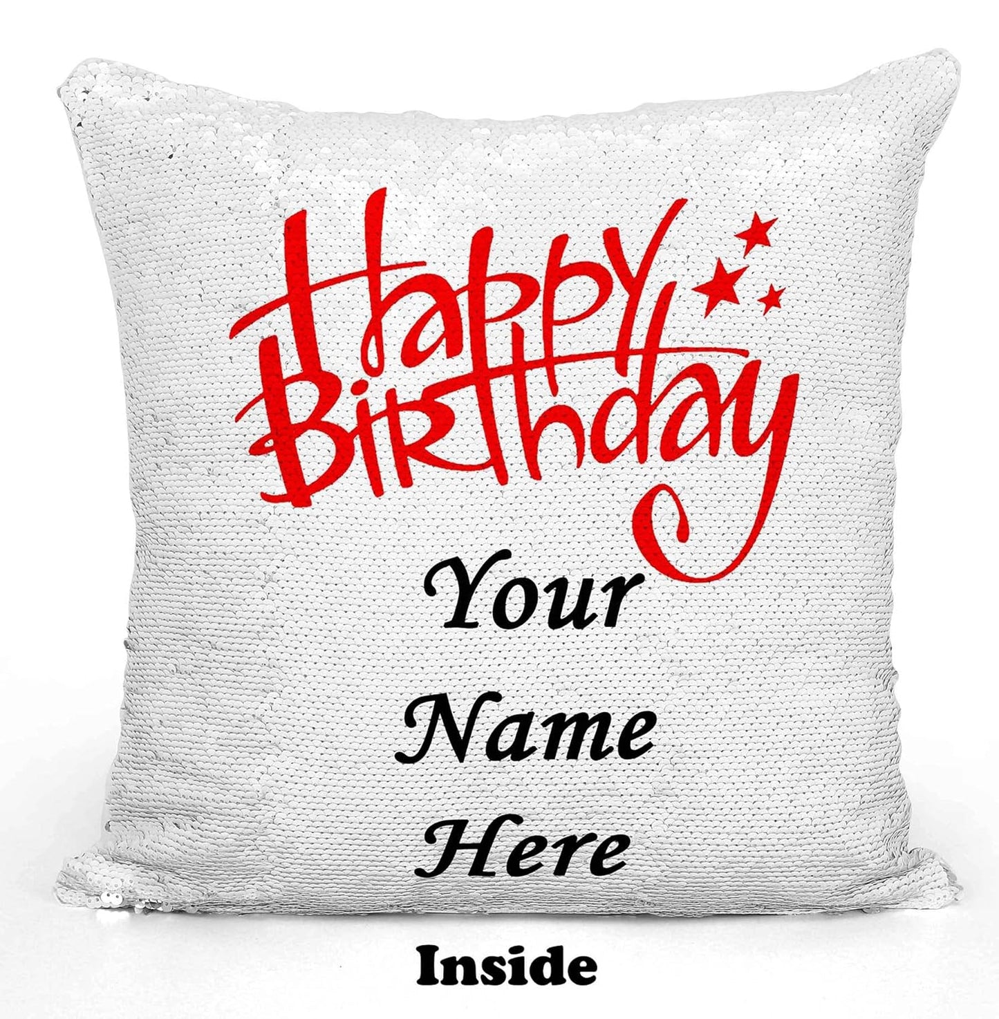 yooneck magic white sequin photo cushion - yooneck