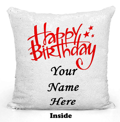 Yooneck Magic White Sequin Photo Cushion - Yooneck